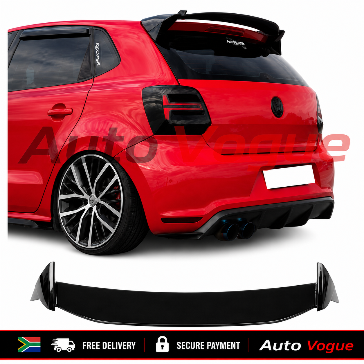 VW Polo 6 Aspec Rear Roof Spoiler