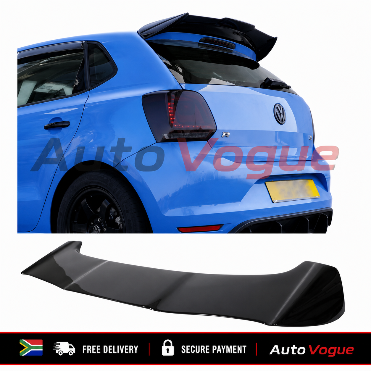 VW Polo 6 Batman Rear Roof Spoiler