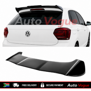 VW Polo AW Batman Rear Roof Wing Made out of strong ABS with a Glossy Piano Black Finish. Suitabele for Polo 8