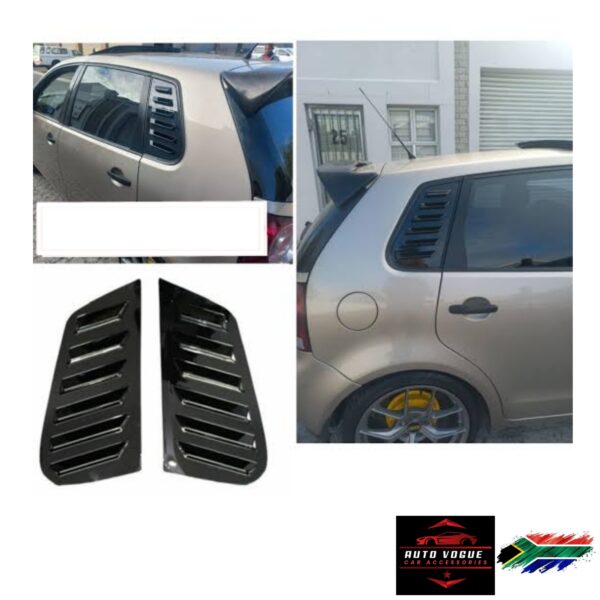 VW Polo 9N / 9N3 Rear Side Window Louvers