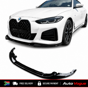 BMW G22 G23 G26 M Sport fitted with a Gloss Black 3 Piece Front Lip.