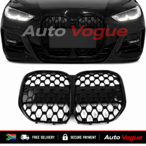 Gloss Black Meteor Style Front Grille fitted to BMW G22 and G23 4 Series.