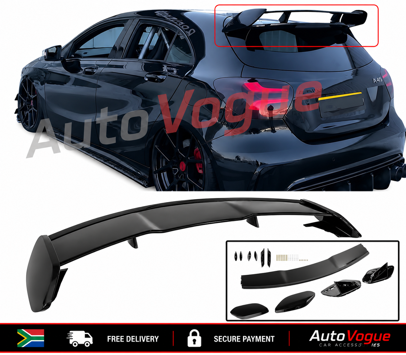 Mercedes-Benz W177 A-Class Hatchback rear spoiler 2019–2022/2023