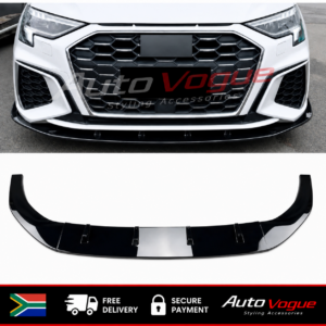 Audi A3 S3 8Y three-piece front spoiler lip 2021 onward