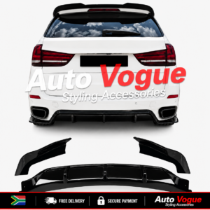 BMW F15 X5 rear diffuser in gloss black