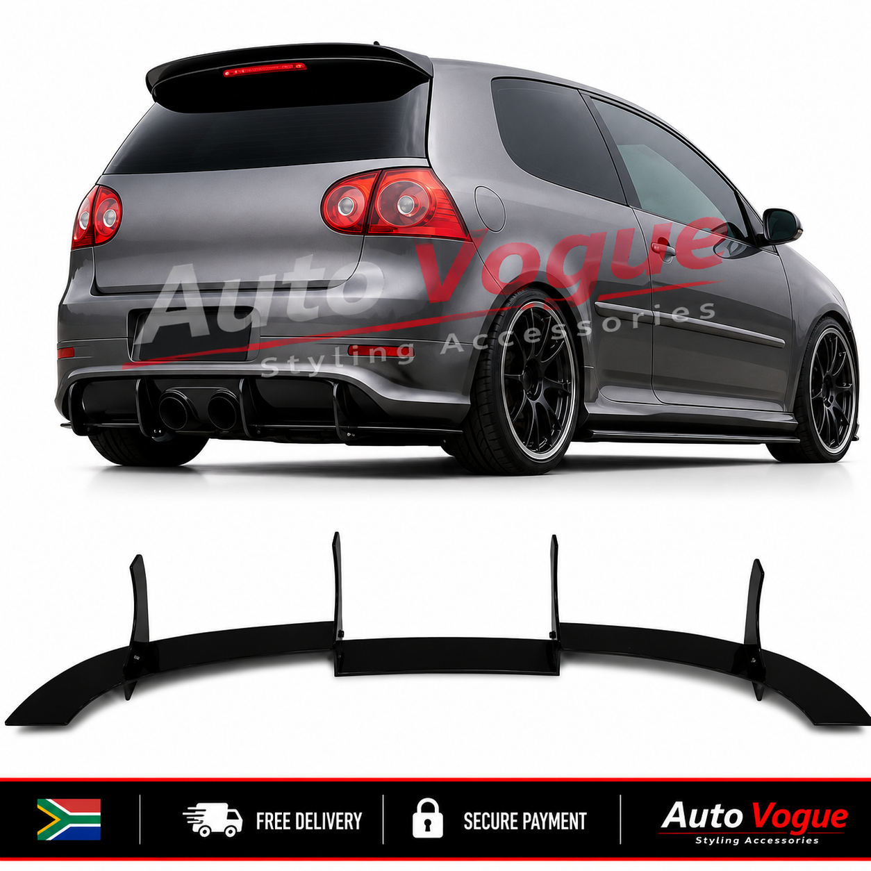 VW Golf 5 R32 add-on rear diffuser