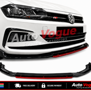 VW Polo AW Kerscher style front lip with removable red accent