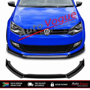 VW Polo 6 Evo Style Front Lip Gloss Black