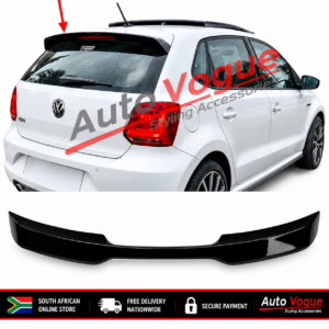 VW Polo 6 R-Line Style Rear Spoiler Gloss Black
